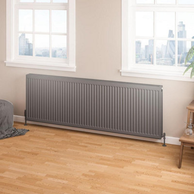 Aquarius Type 22 Compact Panel Radiator 600 x 1800 Matt Anthracite AQ250193