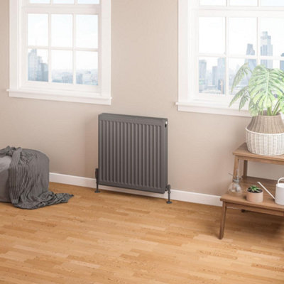Aquarius Type 22 Compact Panel Radiator 600 x 600 Matt Anthracite AQ250187