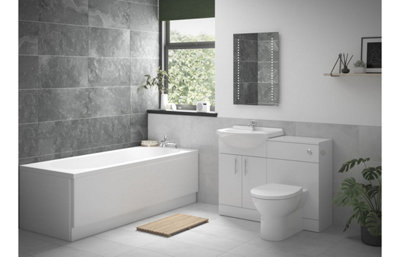 Aquarius Urbano Complete Bathroom Suite with 1700mm Single Ended Bath ...