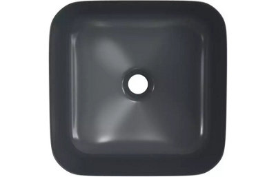 Aquarius V-Series 3 Square 0TH Vessel Wash Bowl 400mm Matt Black