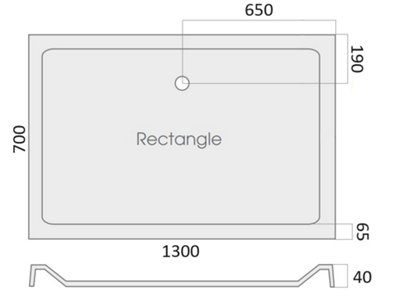 Aquarius Vital 1300 x 700mm Rectangle Shower Tray and Waste AQVT.SS2 - 4