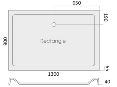 Aquarius Vital 1300 x 900mm Rectangle Shower Tray and Waste AQVT.SS5 - 4