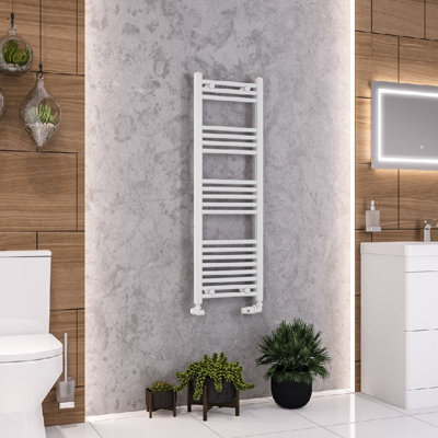 Aquarius Wendover Straight Multirail Towel Radiator 1200mm x 400mm White AQ41.0014