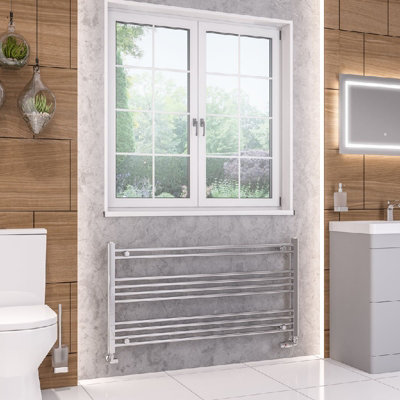 Aquarius Wendover Straight Multirail Towel Radiator 600mm x 1200mm Chrome AQ41.0245