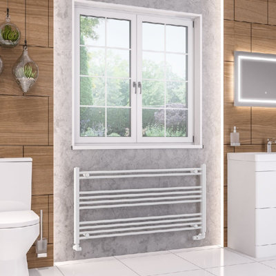 Aquarius Wendover Straight Multirail Towel Radiator 600mm x 1200mm White AQ41.0247