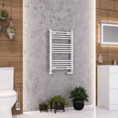 Aquarius Wendover Straight Multirail Towel Radiator 800mm x 500mm White AQ41.0004