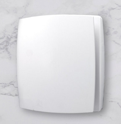 Aquarius Whispering Wind Wall Mounted Bathroom Fan With Timer And Humidity Sensor White AQ312B