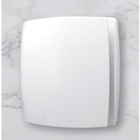 Aquarius Whispering Wind Wall Mounted Bathroom Fan With Timer And Humidity Sensor White AQ312B