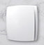 Aquarius Whispering Wind Wall Mounted Bathroom Fan With Timer White AQ311B
