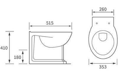 Aquarius Willow Back To Wall WC Toilet With Soft Close Seat AQWW0218