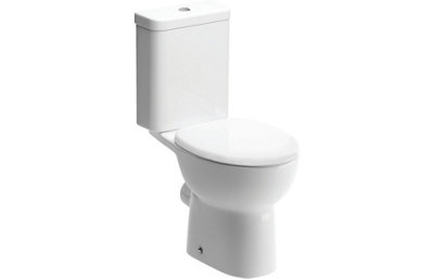 Aquarius Willow Open Back Close Coupled WC Toilet With Soft Close Seat AQWW0216