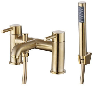 Aquarius Zanelli Bath Shower Mixer Tap inc Kit and Bracket Brushed ...
