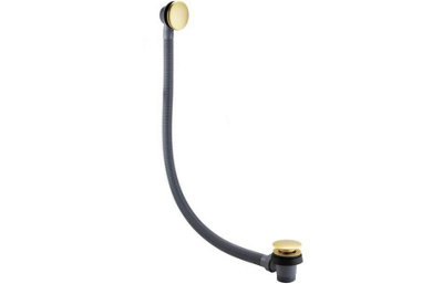 Aquarius Zanelli Easy Waste Brushed Brass Click Clack Bath Waste and Overflow AQEW0118