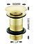 Aquarius Zanelli Easy Waste Brushed Brass Click Clack Unslotted Mushroom Basin Waste AQEW0104