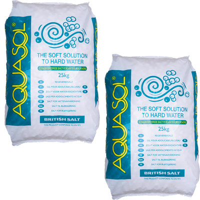 AQUASOL Water Softener Salt Tablets 25KG X 2 Bags - 100% Made From ...