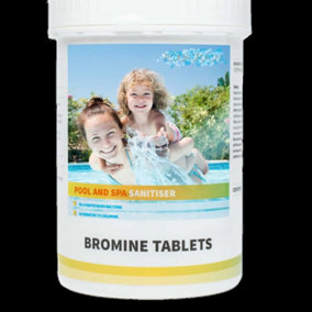 AquaSplash Bromine Tablets 1Kg Swimming Pool  Spa 50x 20g Tablets 1kg Bromine