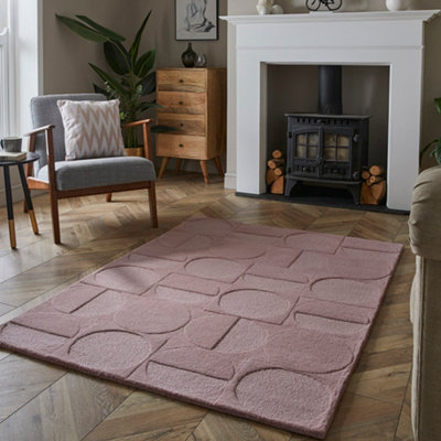 Arabella 120x170cm Mauve Wool Rug