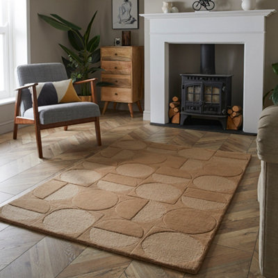 Arabella 120x170cm Taupe Wool Rug
