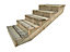 Arbor Garden Solutions decking step stringer kit, raised garden stairs (12 steps, 120cm width, natural finish)