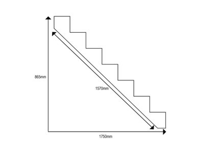 Arbor Garden Solutions decking step stringer kit, raised garden stairs ...