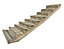 Arbor Garden Solutions decking step stringer kit, raised garden stairs (9 steps, 180cm width, natural finish)