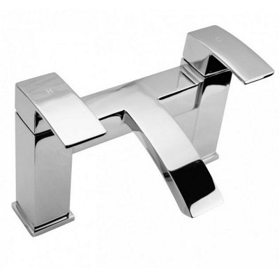 ARC Waterfall Deck Mounted Bath Filler Tap Chrome Mixer Taps Modern Bathroom