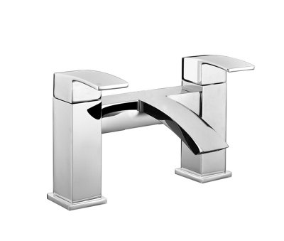 ARC Waterfall Deck Mounted Bath Filler Tap Chrome Mixer Taps Modern Bathroom - 5