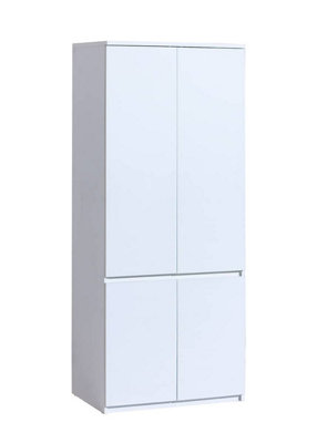 Arca AR1 Hinged Wardrobe 80cm - Modern Dual-Tone Storage in Oak Wotan & Arctic White, H1952mm W801mm D520mm