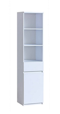 Arca AR3 Tall Cabinet - Elegant and Functional, H1952mm W450mm D400mm in Arctic White