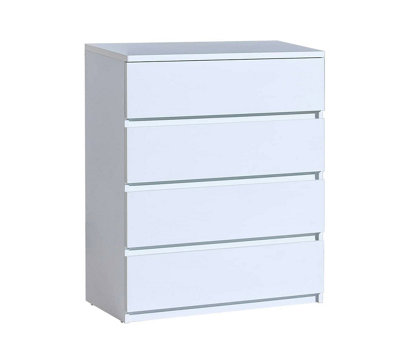 Arca AR5 Chest of Drawers - Streamlined Modern Storage, H940mm W801mm D400mm in Arctic White