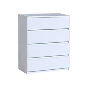 Arca AR5 Chest of Drawers - Streamlined Modern Storage, H940mm W801mm D400mm in Arctic White