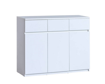 Arca AR6 Sideboard Cabinet 120cm - Sleek and Functional, H940mm W1200mm D400mm in Arctic White