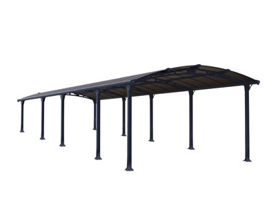 Arcadia Carport 10600 - Polycarbonate - L1077 x W359 x H242 - Grey