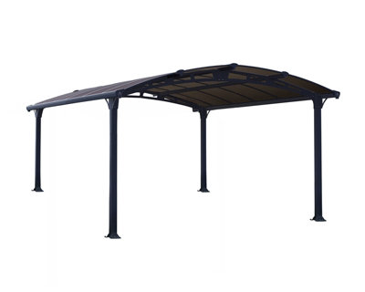 Arcadia Carport 4300 - Polycarbonate - L435 x W359 x H242 cm - Grey