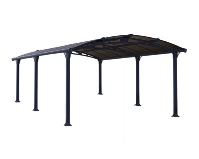 Arcadia Carport 5000 - Polycarbonate - L507 x W359 x H242 cm - Grey