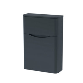 Arch Floor Standing WC Unit (Toilet Pan & Concealed Cistern Not Included), 550mm - Soft Black - Balterley