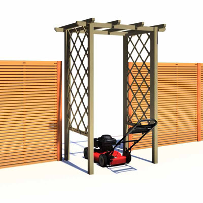 Arch Trellis Pergola 4 x 3 Feet Pressure Treated Wooden Arches - L137.8 x W173 x H242.6 cm - 6