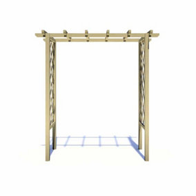 Arch Trellis Pergola 6 x 3 Feet - Timber - L137.8 x W233 x H242.6 cm