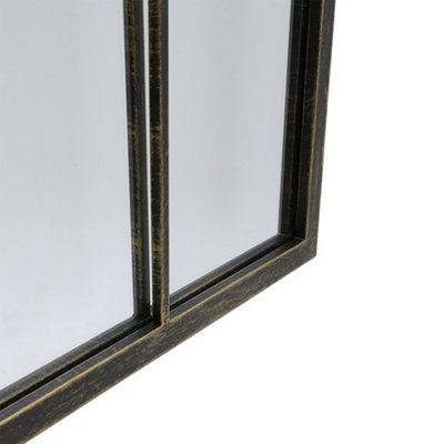 Arched Modern Window Wall Mirror Decorative Mirror with Installation Kit
