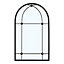 Arched Wall Hanging Metal Garden Decoration Windowpane Mirror 600 x 1000 mm