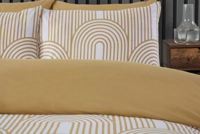 Arches Geometric Polycotton Duvet Set With Pillowcase
