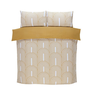 Arches Geometric Polycotton Duvet Set With Pillowcase - 4