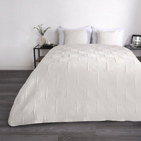 Arches Pinsonic Blanket Quilted Bedspread Throw Over Bed