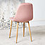 Archie Dining Chair Oak Legs - Pink (Set of 2)