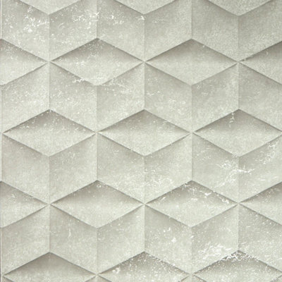 Architectural Concrete Wallpaper Beige, Gold DIY at B&Q