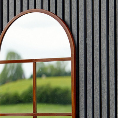 Archway Outdoor Mirror Natural Rust H90cm W50cm