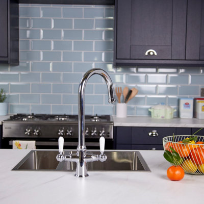 Arciflo 3-in-1 Instant Boiling Water Tap Kitchen Cold Hot Filtered Traditional Chrome