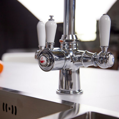 Arciflo 3-in-1 Instant Boiling Water Tap Kitchen Cold Hot Filtered Traditional Chrome