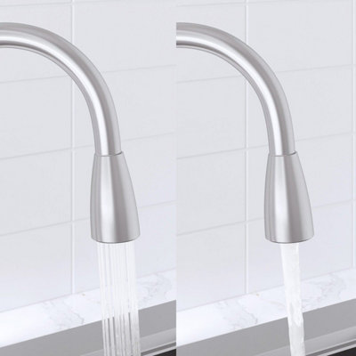 Arciflo Modern Mono Kitchen Mixer Tap Pull Out Swivel Spout Brushed Finish Single Lever