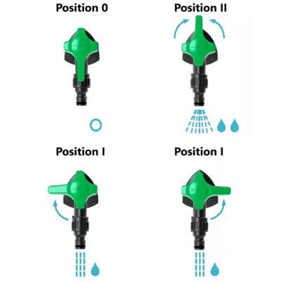 Arco Green Handle Garden Tap Low/High Flow Patio Mode Faucet Anti-Calc System